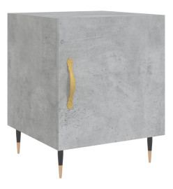 Table de chevet gris béton 40x40x50 cm bois d’ingénierie