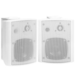 Haut-parleurs stéréo muraux 2pcs blanc intérieur extérieur 80 W