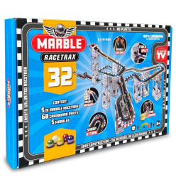 Marble Racetrax Ensemble de circuit à billes 32 feuilles 5 m