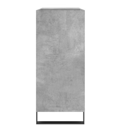 Armoire à disques gris béton 84,5x38x89 cm bois d'ingénierie