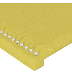 Tête de lit à LED Vert 160x5x118/128 cm Tissu