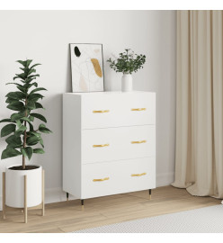 Buffet blanc 69,5x34x90 cm bois d'ingénierie