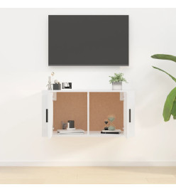 Meuble TV mural Blanc brillant 80x34,5x40 cm