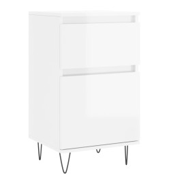 Buffets 2 pcs blanc brillant 40x35x70 cm bois d'ingénierie