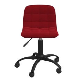 Chaises à dîner pivotantes 4 pcs Rouge bordeaux Velours