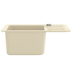 Évier de cuisine Granit Seul lavabo Beige