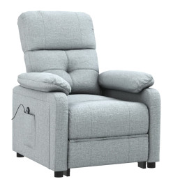 Fauteuil inclinable électrique Gris clair Tissu