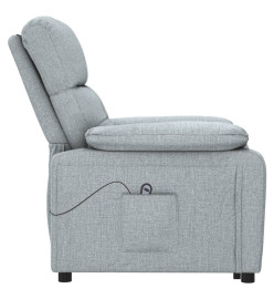 Fauteuil inclinable électrique Gris clair Tissu