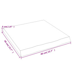 Comptoir de salle de bain 40x40x4 cm bois massif non traité