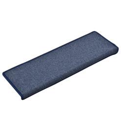 Tapis d'escalier 10 pcs 65x21x4 cm Bleu