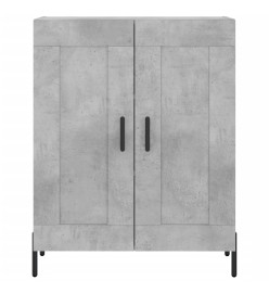 Buffet haut Gris béton 69,5x34x180 cm Bois d'ingénierie