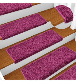 Tapis d'escalier 5 pcs 65x21x4 cm Violet