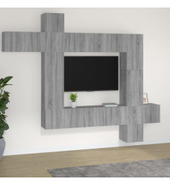 Ensemble de meubles TV 9 pcs Sonoma gris Bois d'ingénierie