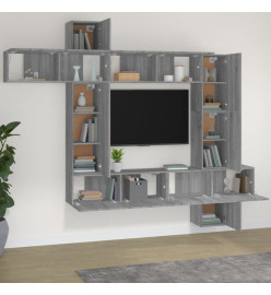 Ensemble de meubles TV 9 pcs Sonoma gris Bois d'ingénierie