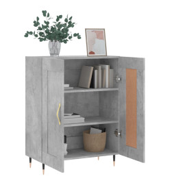 Buffet gris béton 69,5x34x90 cm bois d'ingénierie