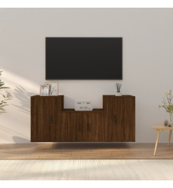 Ensemble de meubles TV 3 pcs Chêne marron Bois d'ingénierie