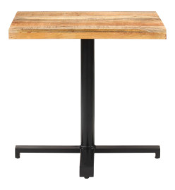 Table de bistro Carrée 80x80x75 cm Bois de manguier brut