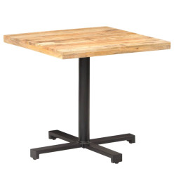 Table de bistro Carrée 80x80x75 cm Bois de manguier brut