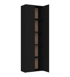 Armoire de bureau Noir 60 x 32 x 190 cm Aggloméré