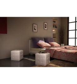 Tabourets cube Blanc