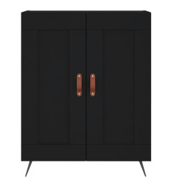 Buffet haut Noir 69,5x34x180 cm Bois d'ingénierie