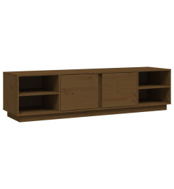 Meuble TV Marron miel 156x40x40 cm Bois de pin massif