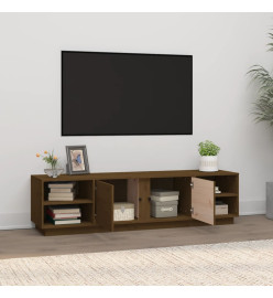 Meuble TV Marron miel 156x40x40 cm Bois de pin massif