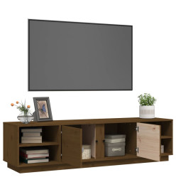 Meuble TV Marron miel 156x40x40 cm Bois de pin massif