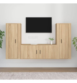 Ensemble de meubles TV 3 pcs Chêne sonoma Bois d'ingénierie