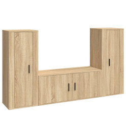 Ensemble de meubles TV 3 pcs Chêne sonoma Bois d'ingénierie