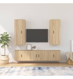 Ensemble de meubles TV 5 pcs Chêne sonoma Bois d'ingénierie