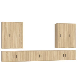 Ensemble de meubles TV 7 pcs Chêne sonoma Bois d'ingénierie