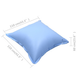 Oreillers gonflables de housse de piscine hors sol 4 pcs PVC