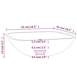 Lavabo Verre 42x42x14 cm Transparent