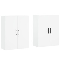 Armoires murales 2 pcs blanc 69,5x34x90 cm