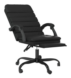 Fauteuil de massage inclinable de bureau Noir Similicuir