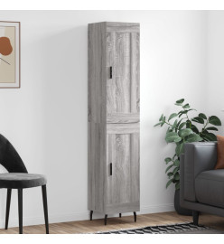 Buffet haut Sonoma gris 34,5x34x180 cm Bois d'ingénierie