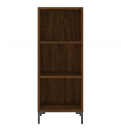 Buffet haut Chêne marron 34,5x34x180 cm Bois d'ingénierie