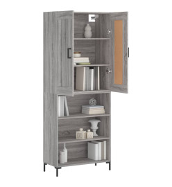 Buffet haut Sonoma gris 69,5x34x180 cm Bois d'ingénierie