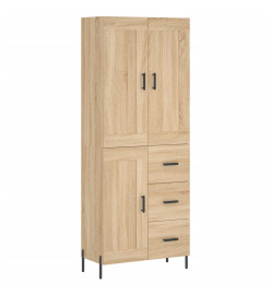 Buffet haut Chêne sonoma 69,5x34x180 cm Bois d'ingénierie