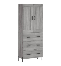 Buffet haut Sonoma gris 69,5x34x180 cm Bois d'ingénierie