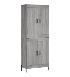 Buffet haut Sonoma gris 69,5x34x180 cm Bois d'ingénierie