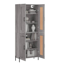 Buffet haut Sonoma gris 69,5x34x180 cm Bois d'ingénierie