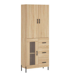 Buffet haut Chêne sonoma 69,5x34x180 cm Bois d'ingénierie