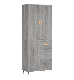 Buffet haut Sonoma gris 69,5x34x180 cm Bois d'ingénierie