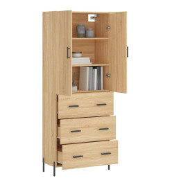 Buffet haut Chêne sonoma 69,5x34x180 cm Bois d'ingénierie