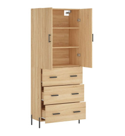 Buffet haut Chêne sonoma 69,5x34x180 cm Bois d'ingénierie