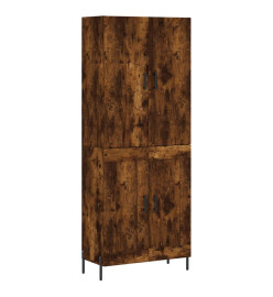 Buffet haut Chêne fumé 69,5x34x180 cm Bois d'ingénierie