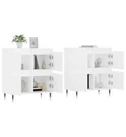 Buffets 2 pcs blanc bois d'ingénierie