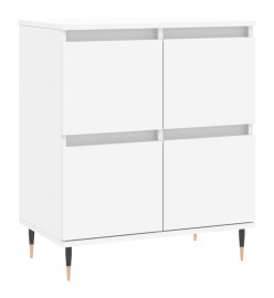 Buffets 2 pcs blanc bois d'ingénierie